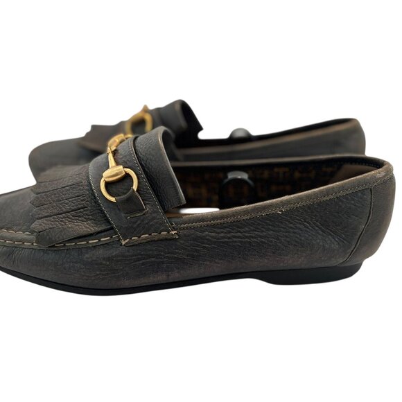 Men\'s Gucci Leather Loafers Horse Bit Slip On Shoes Size 9.5D main image 9